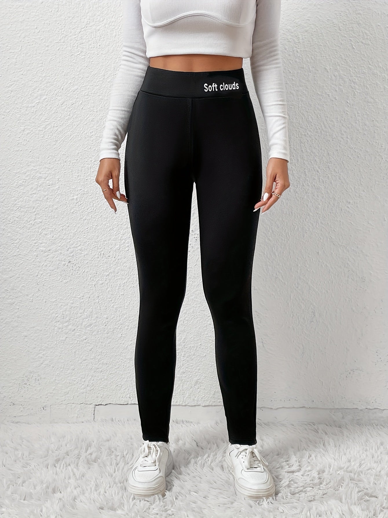 Plush Thermal Pants Soft & Cozy Elastic Tights for Winter