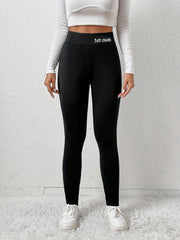 Plush Thermal Pants Soft & Cozy Elastic Tights for Winter