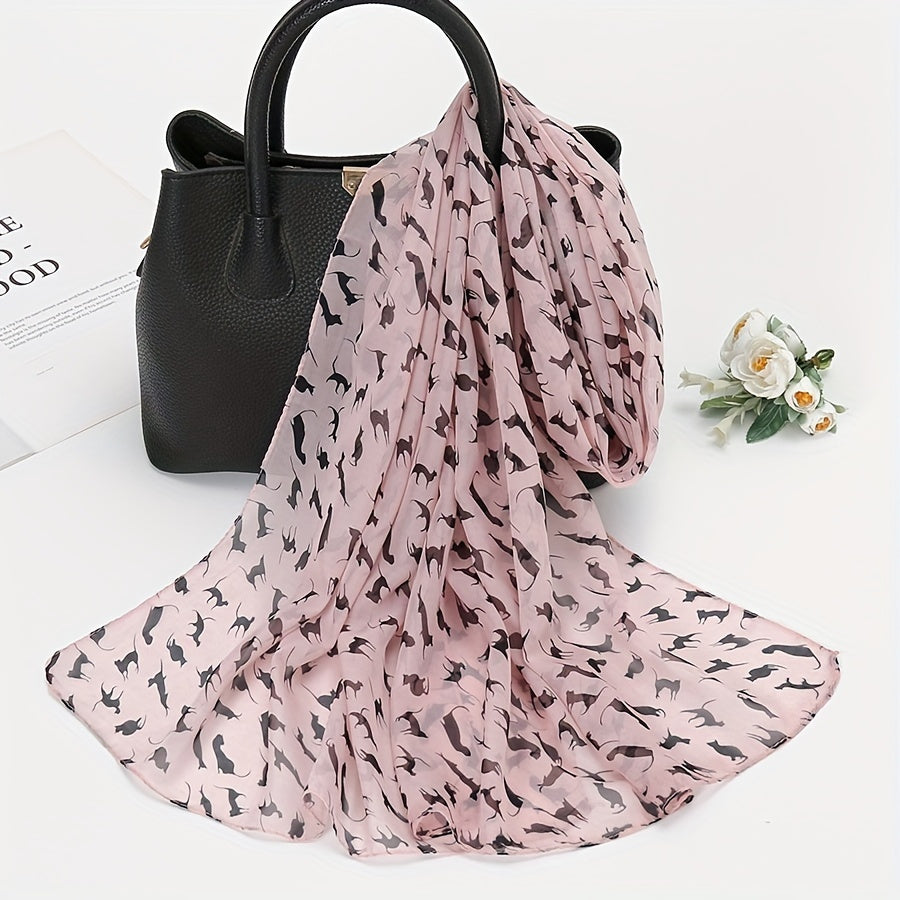 Bohemia Chiffon Scarf Vintage Leopard Animal Print Shawl