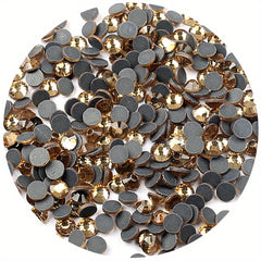 6.5mm Yellow Rhinestones Glitter Glass for Clothes Bags Shoes