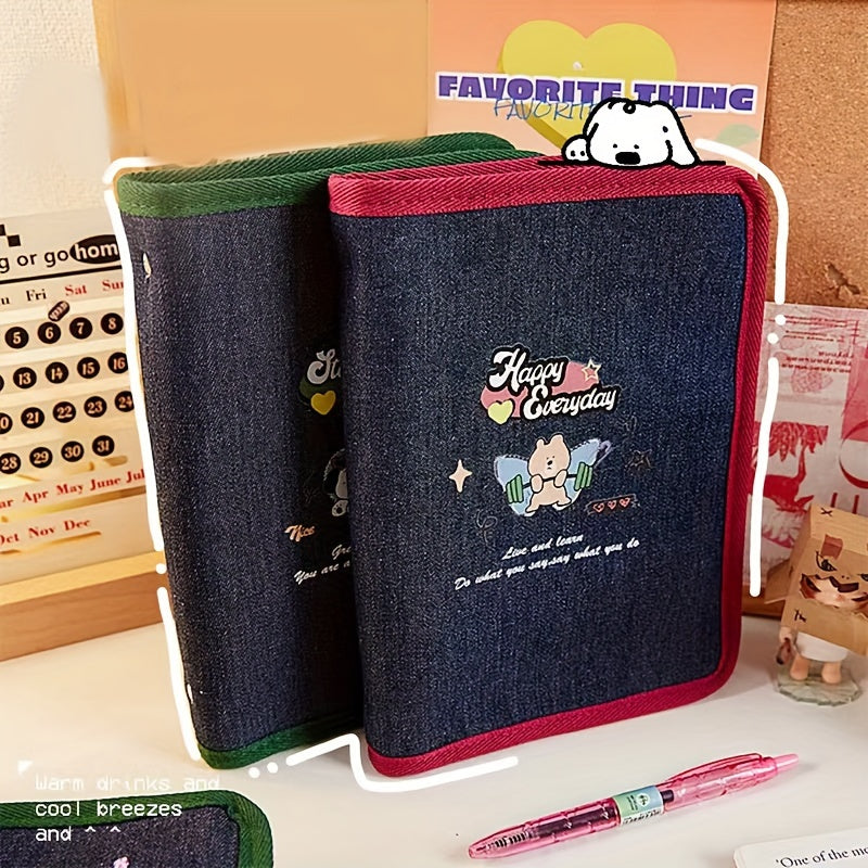 A5 Retro Denim Journal Book Removable Good Looking Diary Notebook