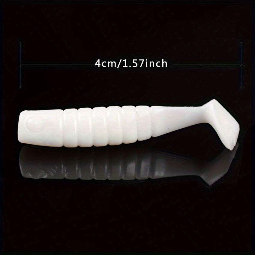 20pcs Paddle Tail Soft Lure Swimbait Fishing Accessories
