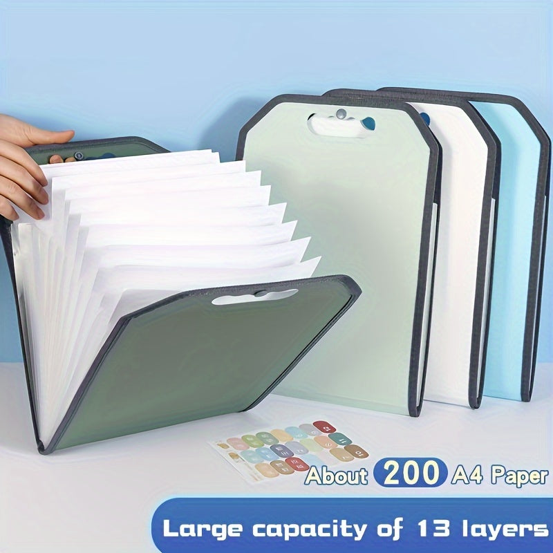 Expanding File Folder A4 Portable Accordion Organizer Waterproof Tear Resistant