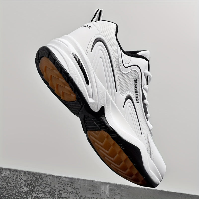 Men's Breathable Lace-up Platform Sneakers for Outdoor Activities