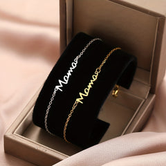 Stainless Steel Mama Heart Bracelet - True Love Gift