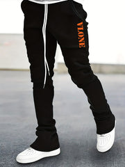 Men's Vlone Pattern Drawstring Flare Pants