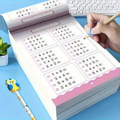 Math Exercise Book & Arithmetic Cards for Addition/Subtraction Within 10-100