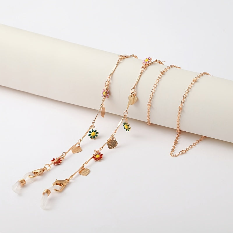Glasses Chain Star Moon Heart Pendant Alloy Mask Chain