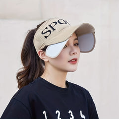 Adjustable Brim Visor Hat Knitted Sport Sun Hat Casual Golf Baseball Cap