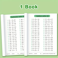 Addition & Subtraction Workbook Daily Math Practice for Kids Education Learning