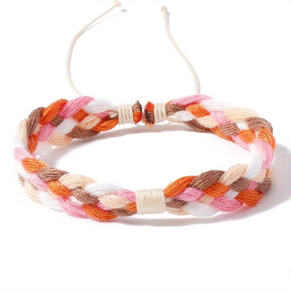 Gradient Braided Friendship Bracelet Summer Beach Ornament