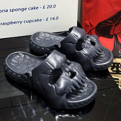 Men's Novelty Skull Slippers Lightweight Slide Outdoor Walking Halloween