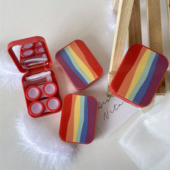 Summer Rainbow Portable Lens Box Care Box Storage