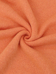  Solid Lantern Sleeve Sweater Dress