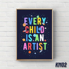 Outer Space Poster for Kids Room Decor