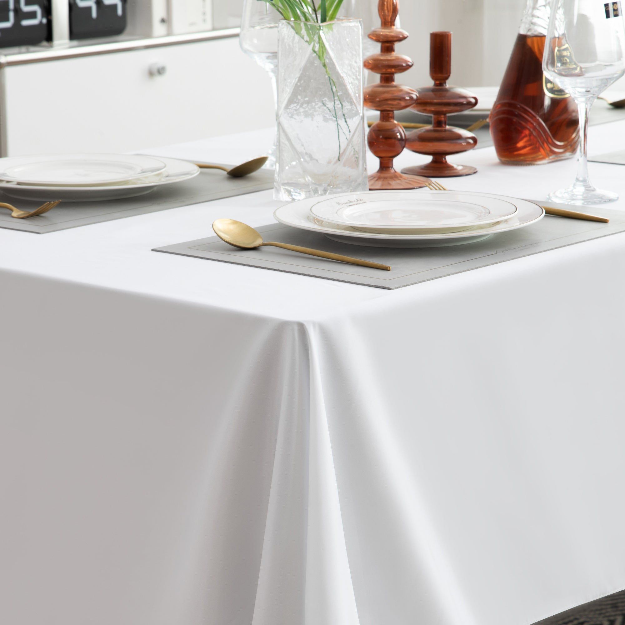 Polyester Waterproof Tablecloth Rectangle Style Table Cloth
