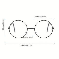 Men's Retro Round Frame Anti Light Glasses Reading Glasses