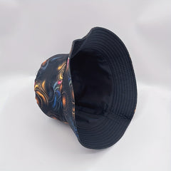 Geometric Tie Dye Print Bucket Hat Reversible Basin Hat