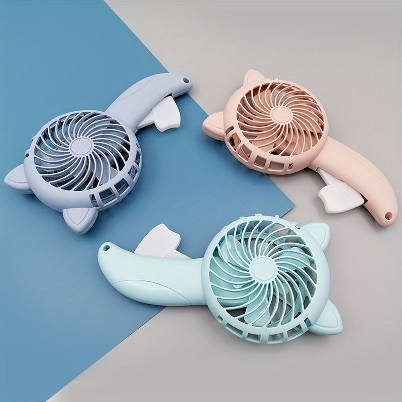 Cartoon Cat Hand Press Small Fan Portable Fan