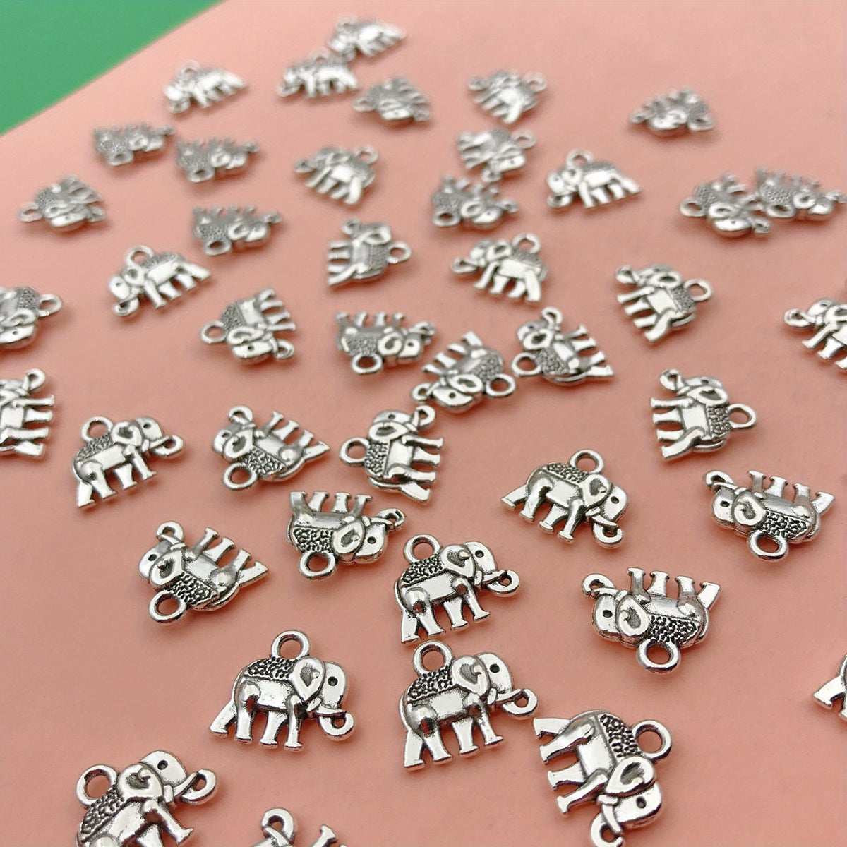 15pcs Elephant Pendant Charm for DIY Bracelets Necklaces Earrings