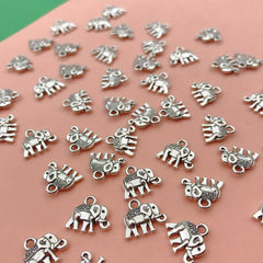15pcs Elephant Pendant Charm for DIY Bracelets Necklaces Earrings