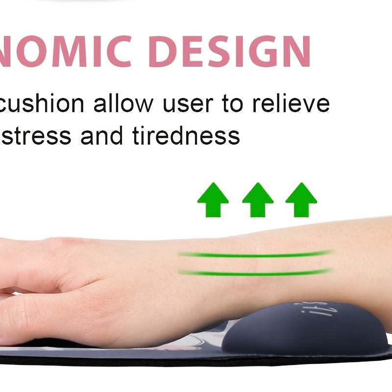 Cartoon Silicone Wristrest Mouse Pad for Desktop