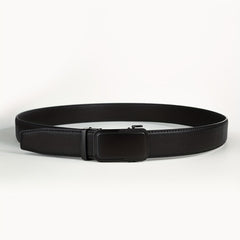 Men's Automatic Buckle PU Belt for Uniform Dress