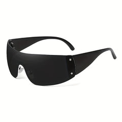 Rimless Y2K Wrap Around Sunglasses UV400