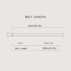 Men's Casual Retro Buckle Belt PU Leather Decorative Accessories for Pants