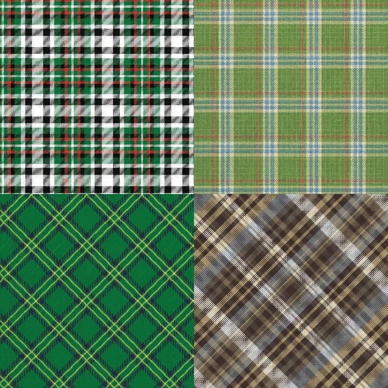 Festive Plaid Pattern Paper for DIY Crafts