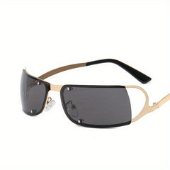 Y2K Sunglasses Shield Wrap Gradient Lens Oversized Eyewear