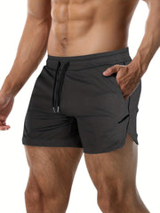 Stretchy Men's Workout Shorts for Fitness & Bodybuilding