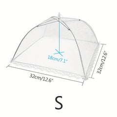 Foldable Mesh Food Cover Anti-mosquito Table Cover Household Meal Cover