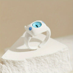 Girls Boys Teen Retro Cat Eyes Ring Jewelry Accessories For Gift Party