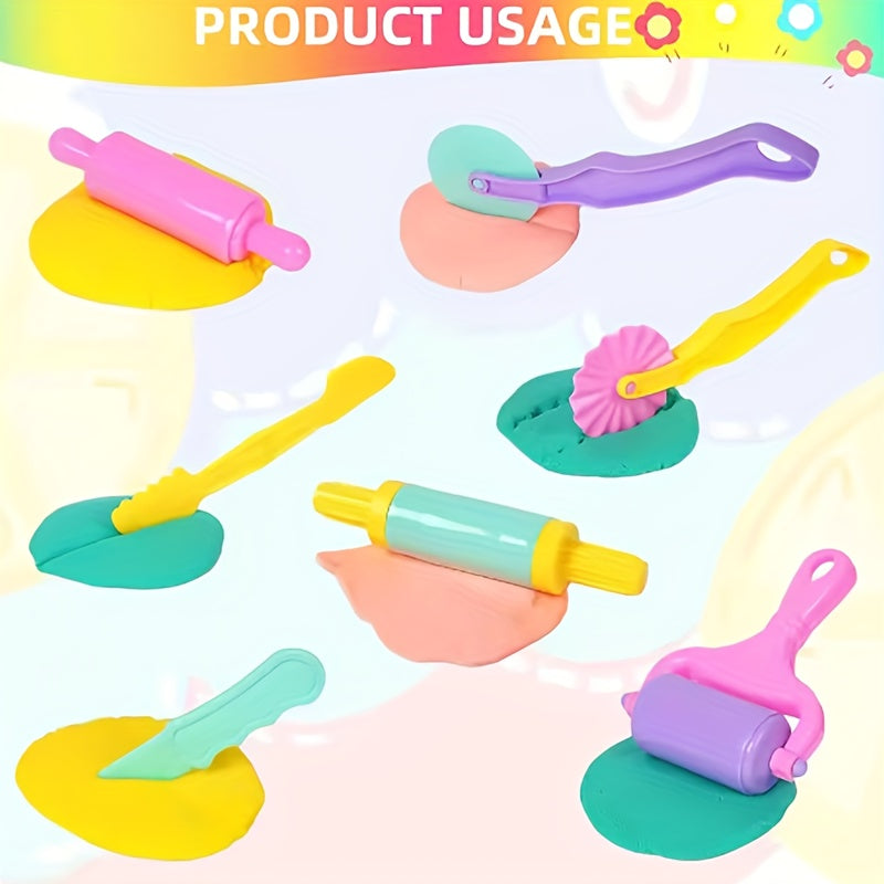 15pcs 3D Playdough Mold DIY Tool Kit for Kids Playhouse Toys