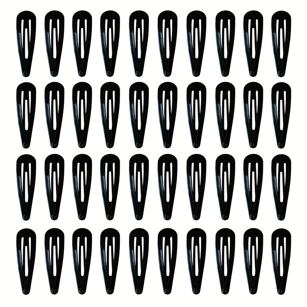 40 Pcs Metal Snap Side Clip Barrettes for Women Hair Accessories