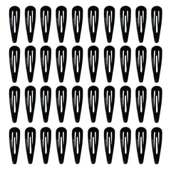 40 Pcs Metal Snap Side Clip Barrettes for Women Hair Accessories
