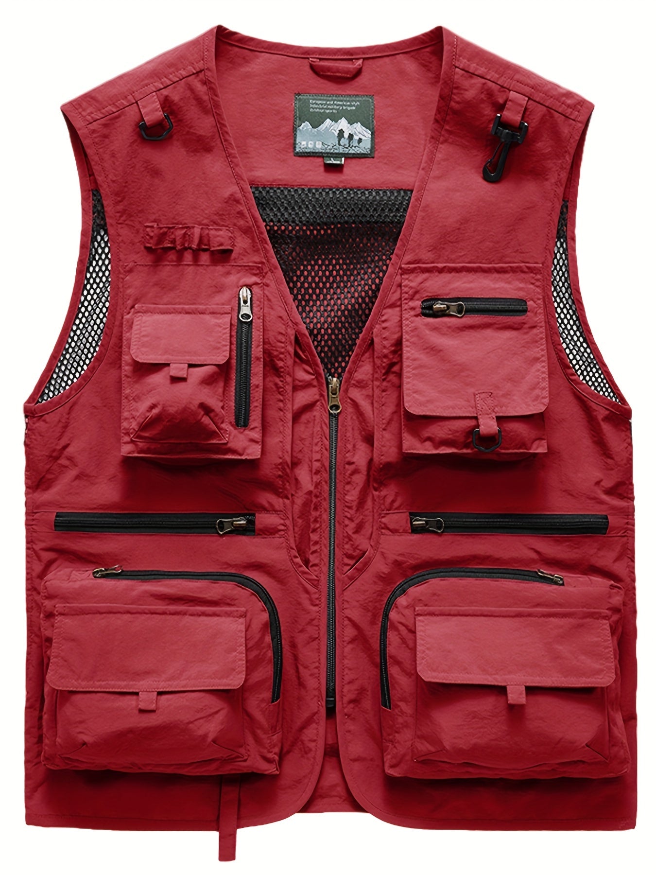 Men's Casual V Neck Zip Up Vest For Spring Summer Outdoor Fishing