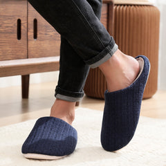 Men's Cozy Fuzzy Slides Soft Slippers Plush Comfy Non-slip Home Shoes