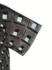 Men's 3D Geometry Graphic Tee for Summer