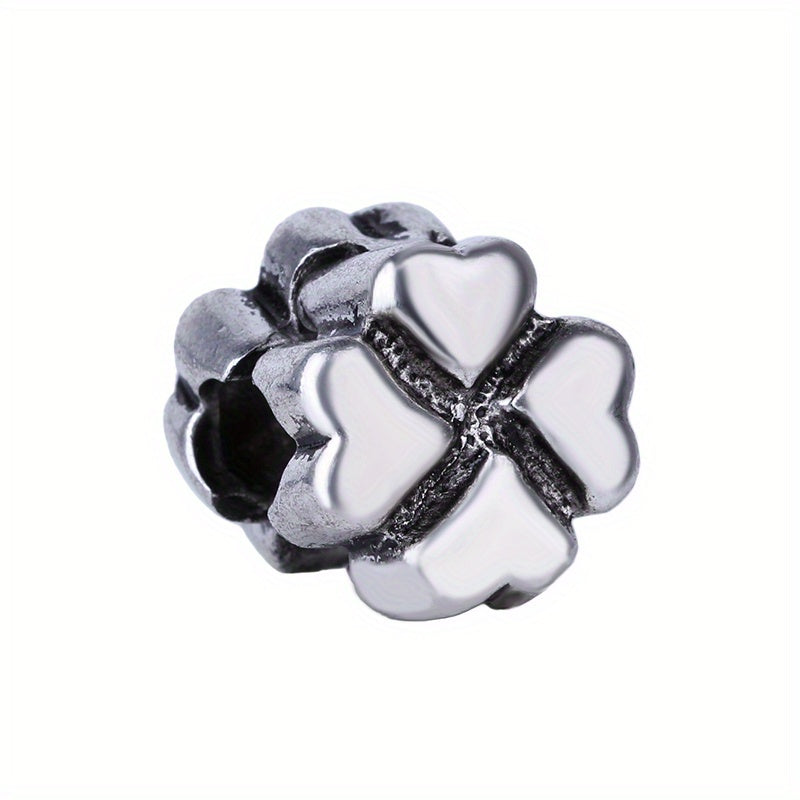 Four Leaf Clover Heart Sunflower Bead Clip Lock Charm for Bracelet