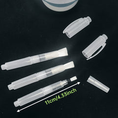 3 Pack Watercolor Brushes High Round & Flat Nylon Tips Large Plastic Handles