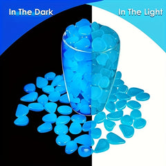 100pcs Light Luminous Glowing Stones Multicolor Glow Stone for Gardens