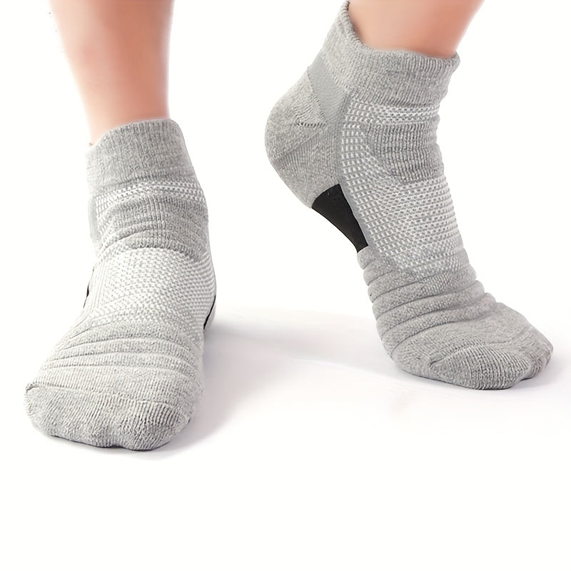 3 Pairs Breathable Anti-Slip Ankle Socks for Sports, Basketball, Jogging