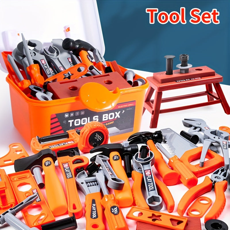Kids Simulation Tool Box Puzzle Toy Combination Repair Tools Set