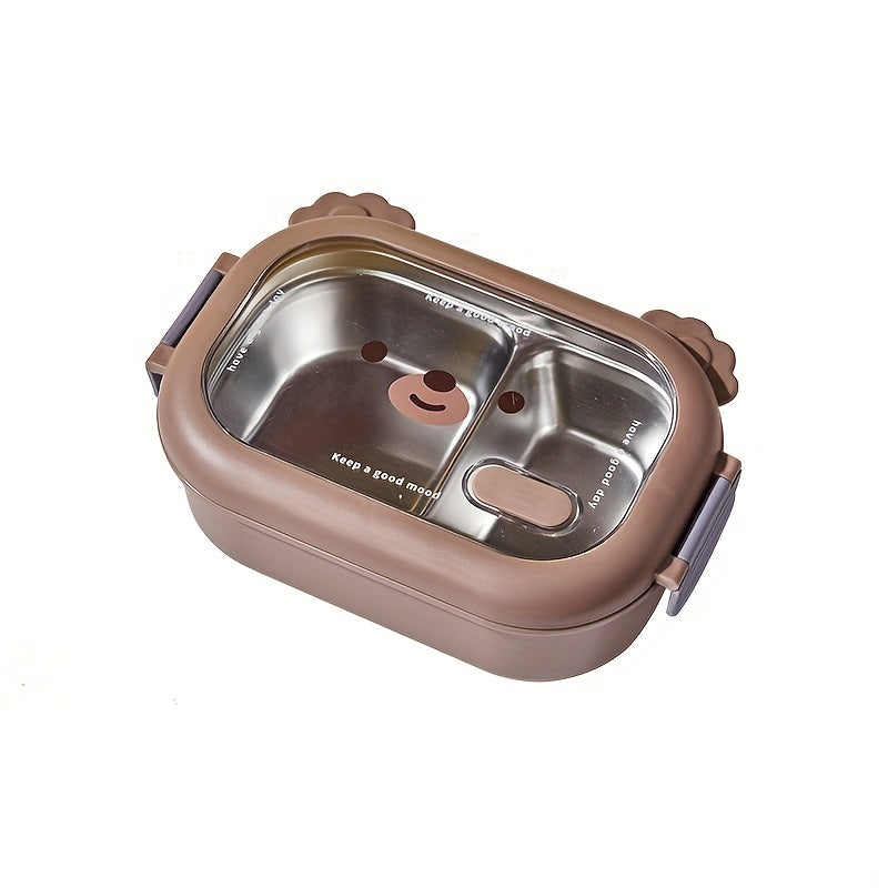 Stainless Steel Lunch Box Portable Partition Type Student Worker Camping