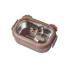 Stainless Steel Lunch Box Portable Partition Type Student Worker Camping