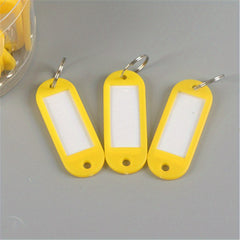50pcs Key Tags With Split Ring Keyring Labels Fobs Writable Paper Card Keychain