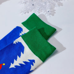 Snowman Print Mid Tube Socks Women's Stockings