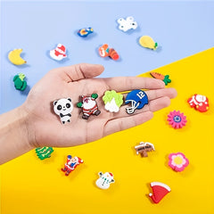 Shoe Decoration Accessories Set PVC Soft Rubber DIY Shoelace Buckle  Sole Buckle